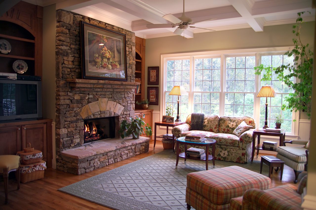 english living interior fireplace modern