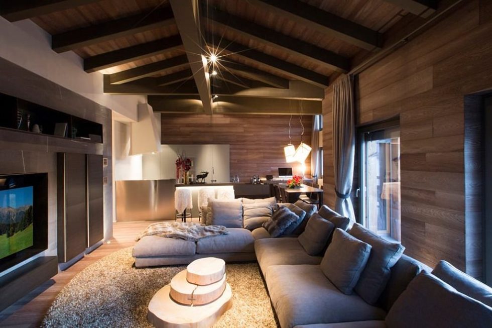 Switzerland Rich Modern Living Room With Tv