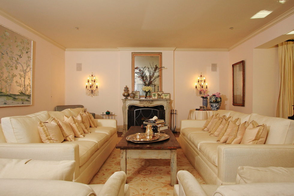 beige color in living room
