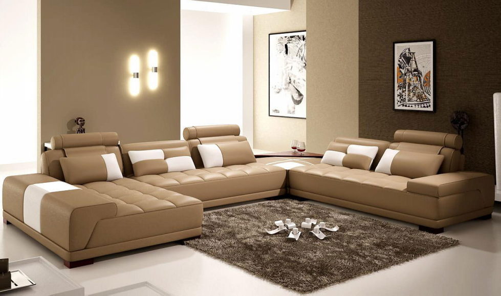 Living Room In Brown Color, Beige And Brown Living Room Decorating Ideas