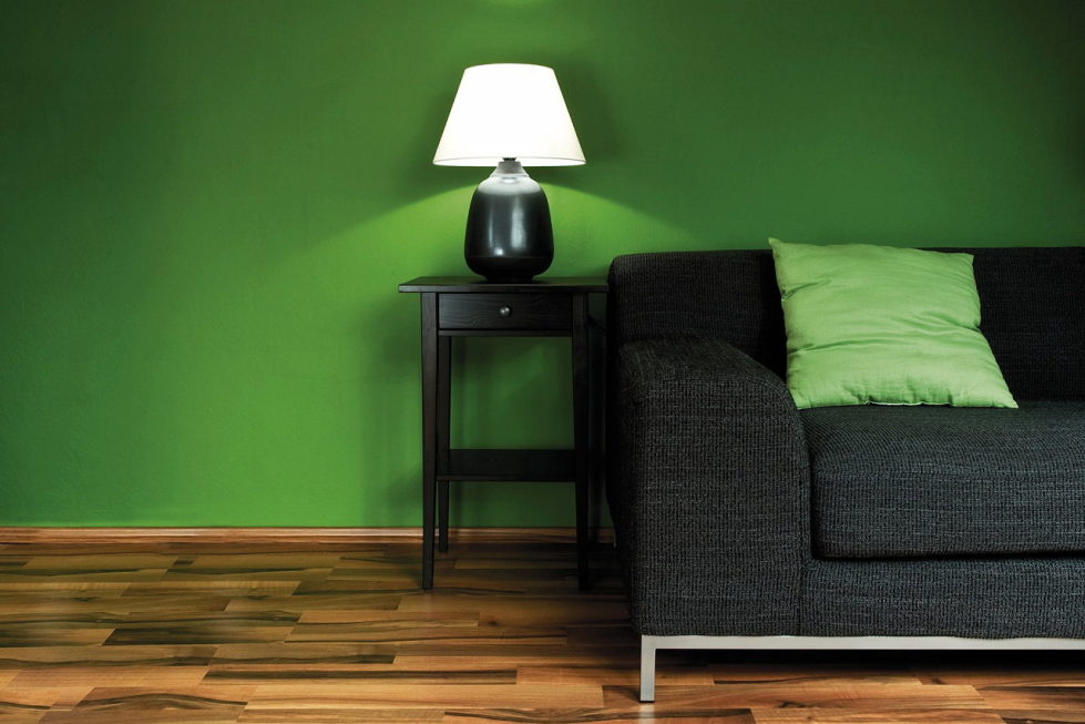 Combination of the green color in the interior